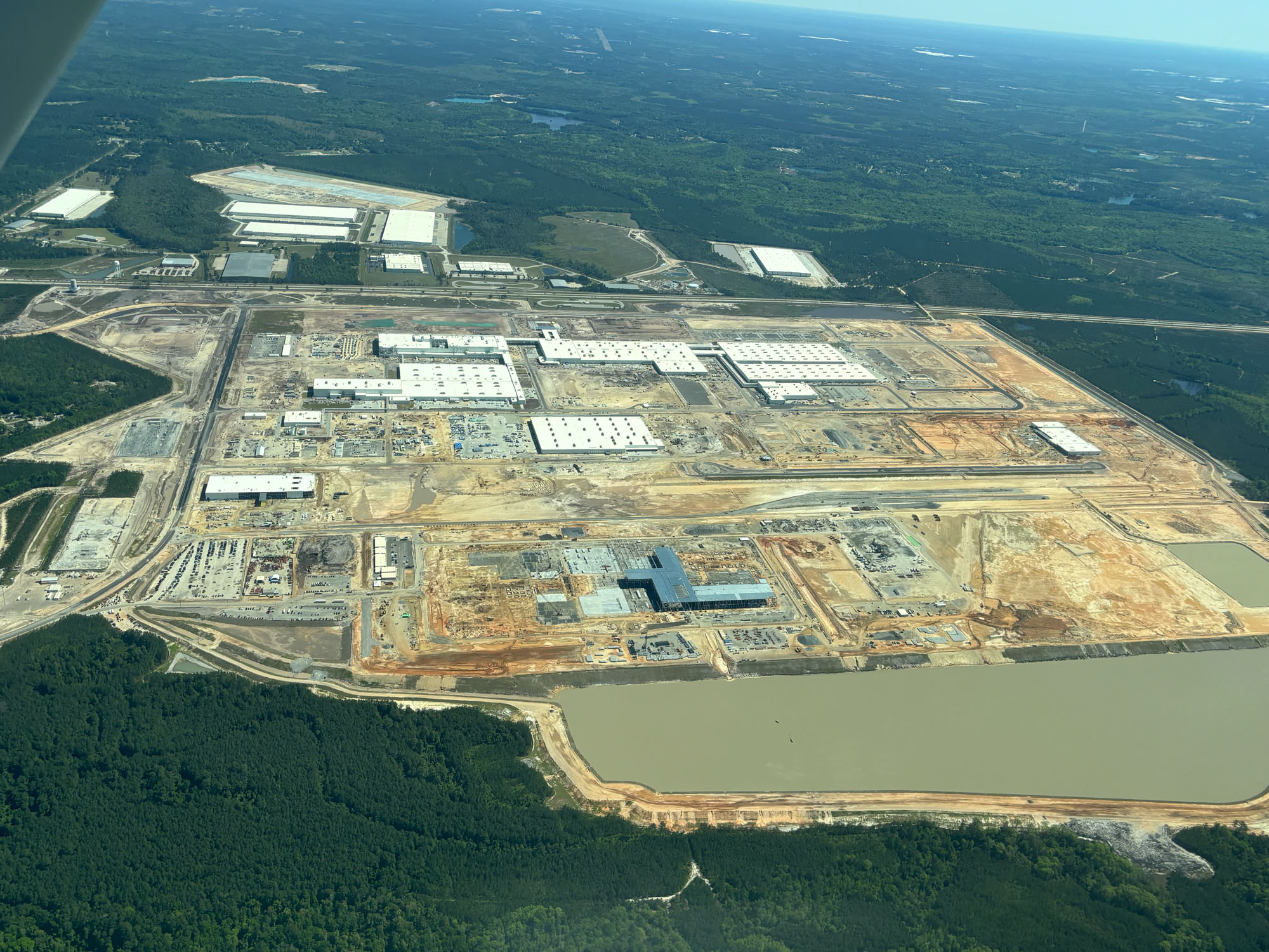 The Hyundai Metaplant construction site is pictured from above. The Hyundai Metaplant construction site is pictured from above.